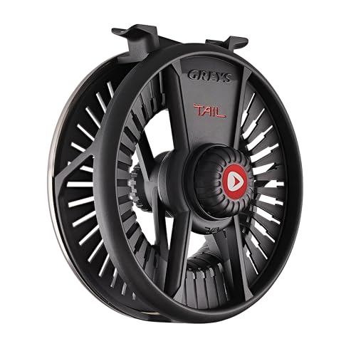 Greys Tail AW reel side profile shows slim, balanced silhouette.