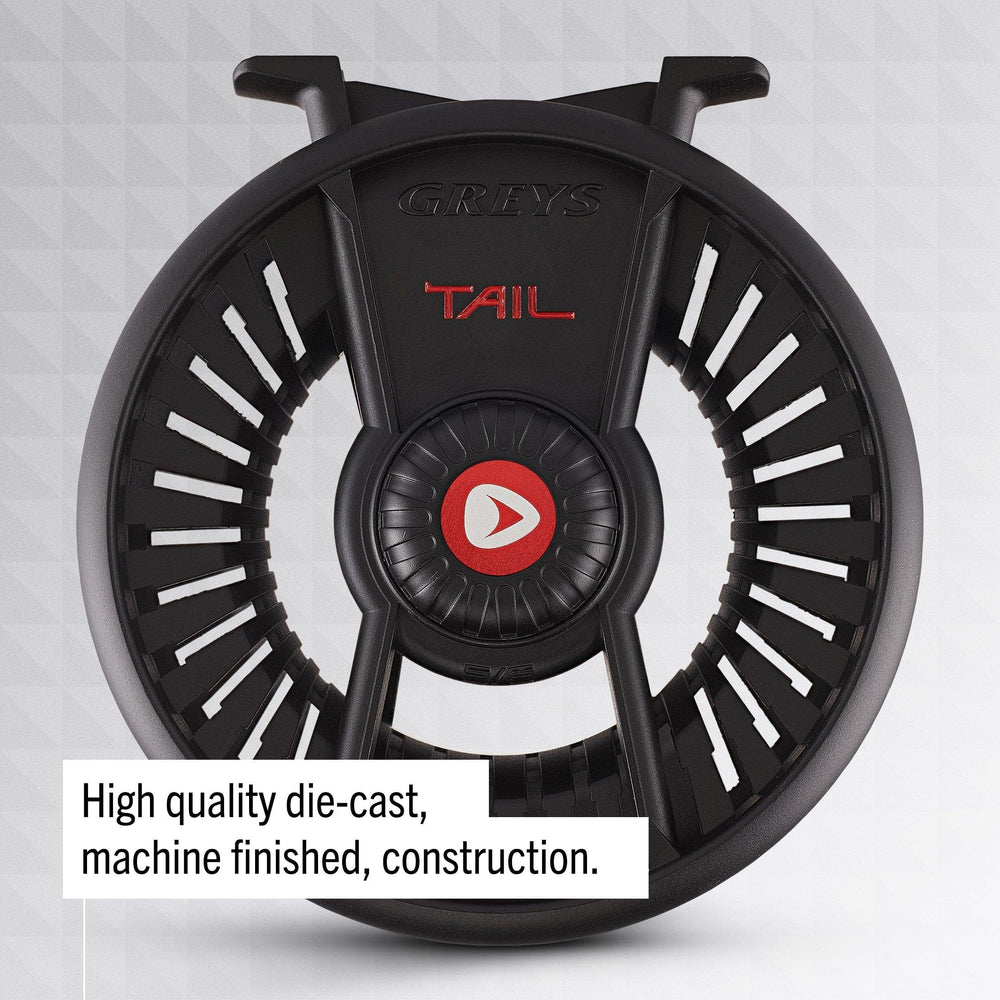 Greys Tail reel switches easily to right hand wind.