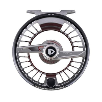 Greys TITAL fly reel drag system closeup showcasing sealed carbon disc efficiency.