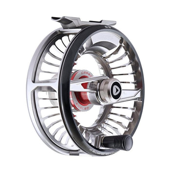 Greys TITAL fly reel front view highlighting durable barstock construction.
