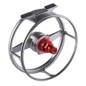 Greys TITAL fly reel sealed disc drag closeup for smooth performance.