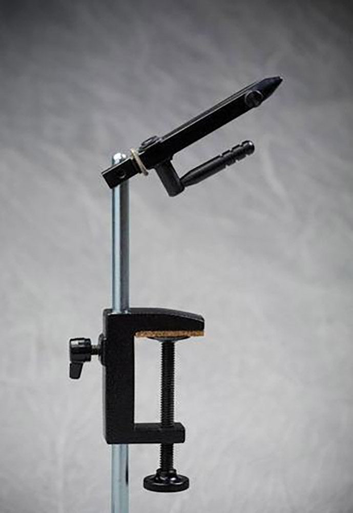 Griffin Montana Pro Fly Tying Vise front view showing cam lever for smooth operation