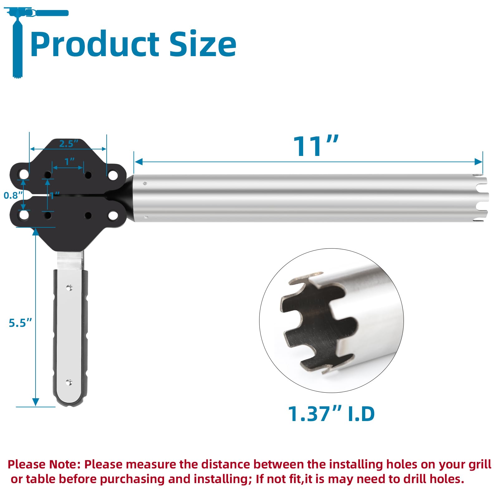 All-angle adjustable rod holder mount on boat rod holder