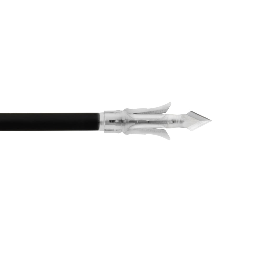 Grim Reaper 1873 X-Bow broadhead in action at distance demonstrates reliable field-point accuracy.