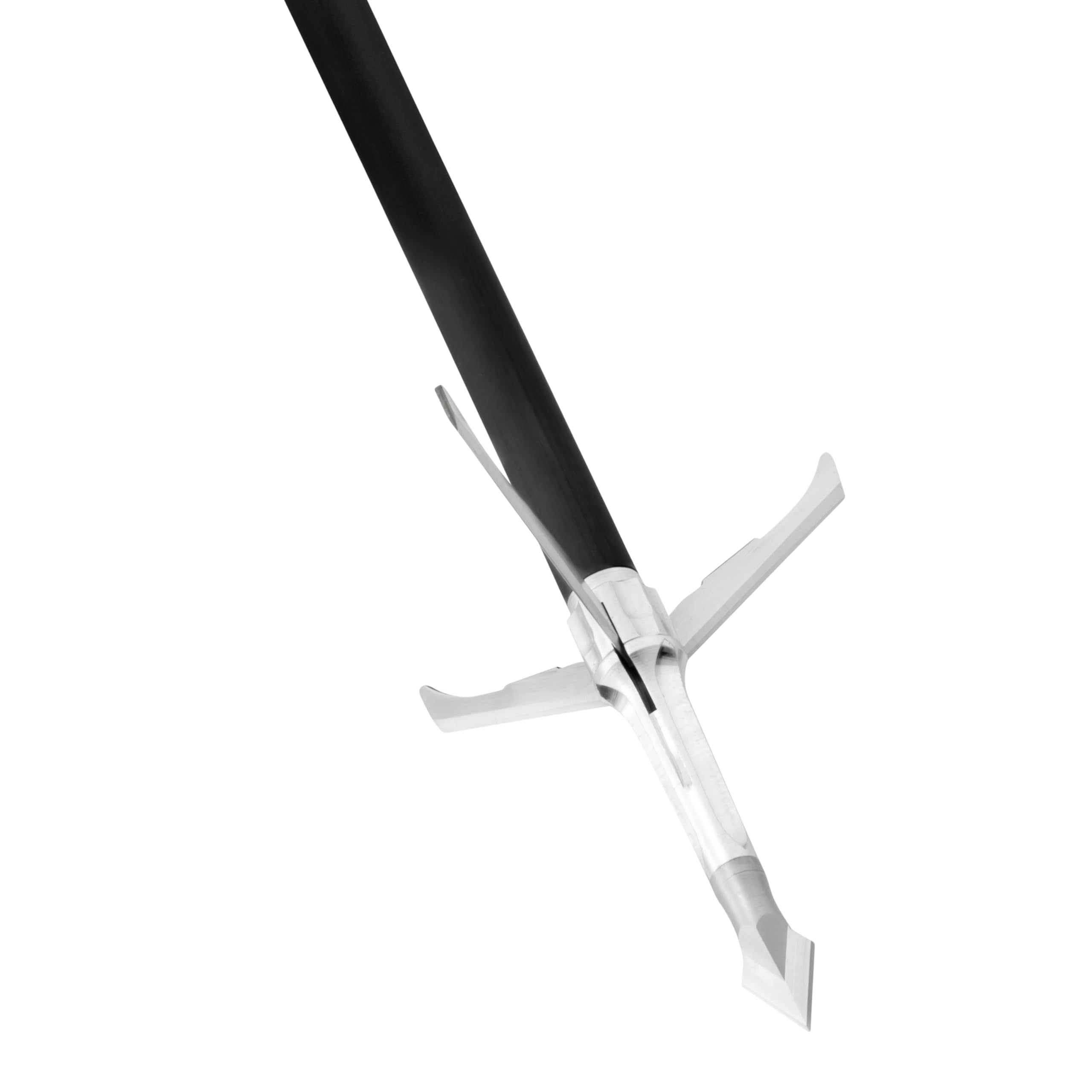 Grim Reaper Broadheads Razorcut SS Whitetail Special 2in cut close-up, showcasing wide wound channel potential.