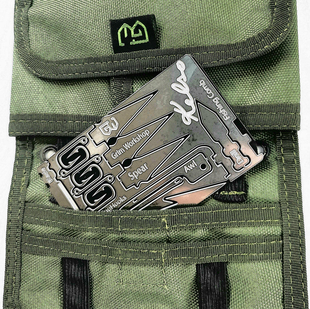 Adhesive back lets you stick the card on gear.