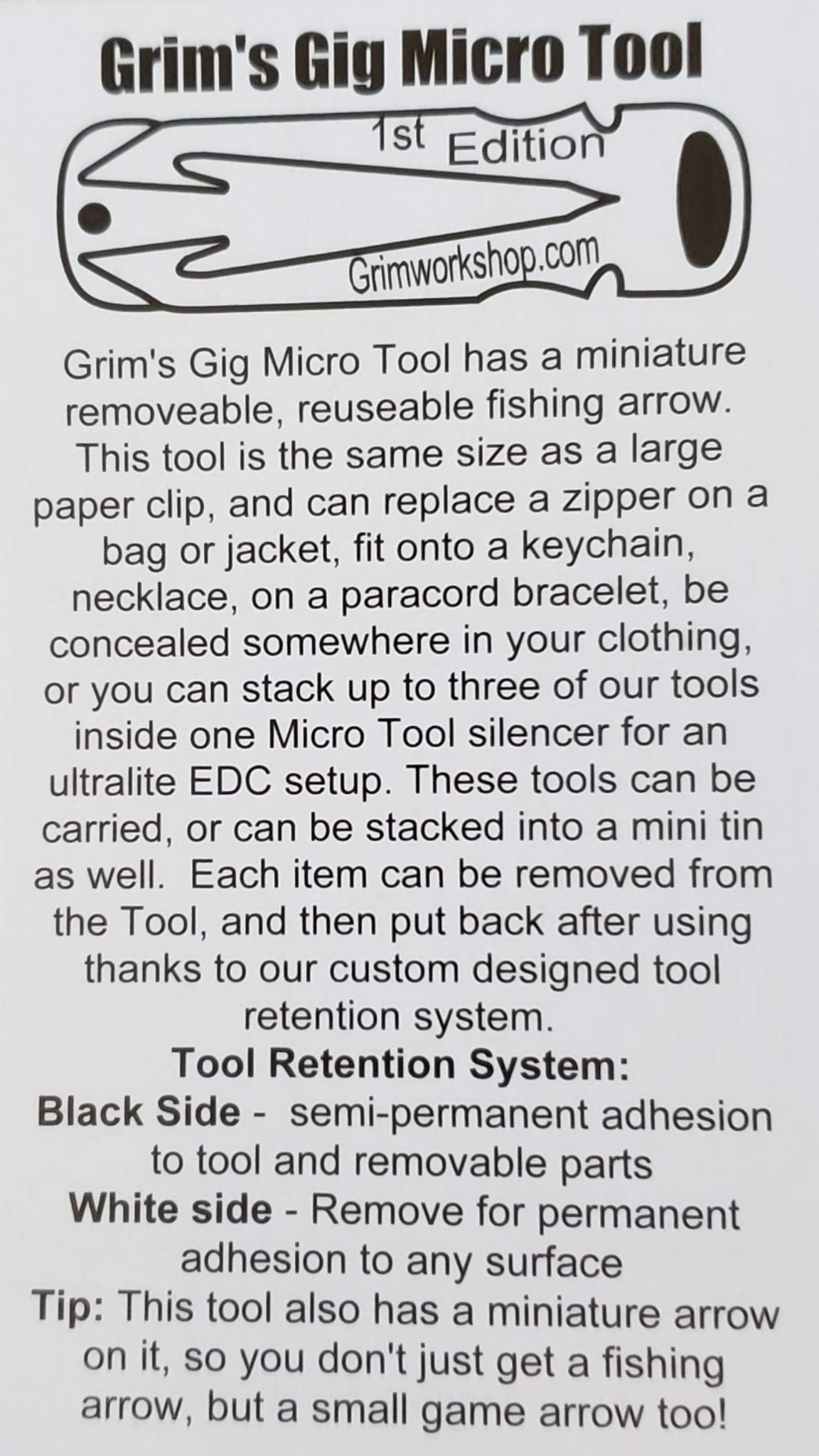 Grim Workshop ultra-compact 1 mm thick profile for easy carry