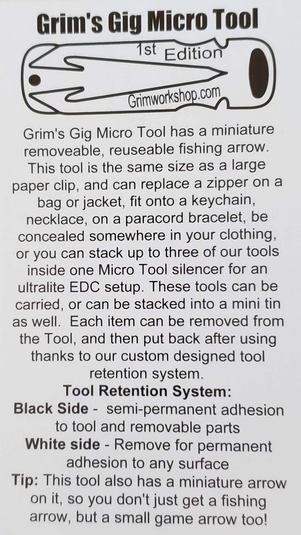Grim Workshop ultra-compact 1 mm thick profile for easy carry