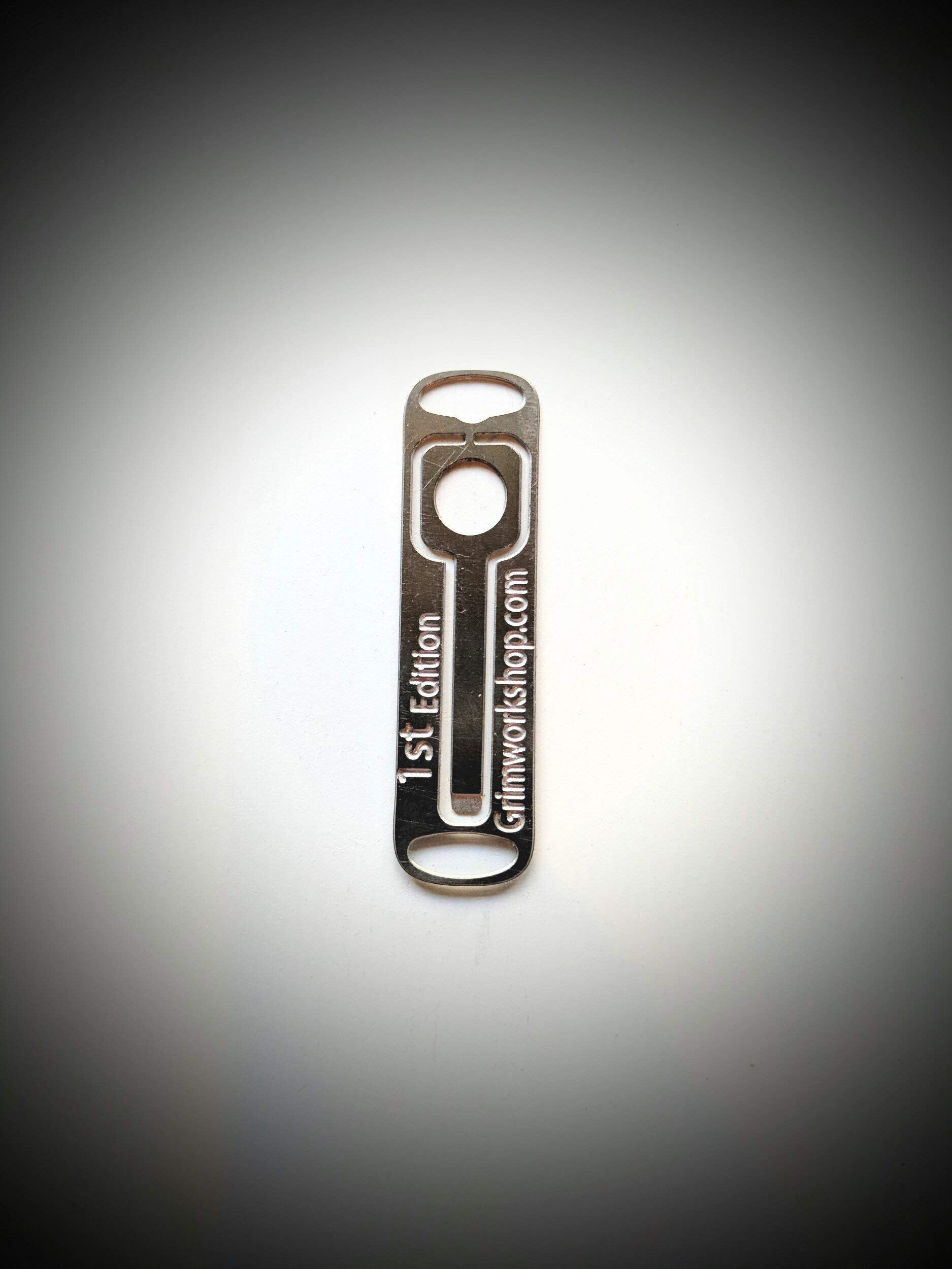Grim Workshop USA-made stainless steel construction emphasizes durability and corrosion resistance.