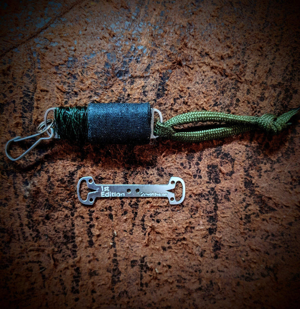 Grim Workshop micro spool pocket-fit on backpack, keychain, or tin for easy access