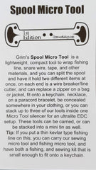 Grim Workshop micro spool stainless steel close-up stresses corrosion resistance for rugged environments