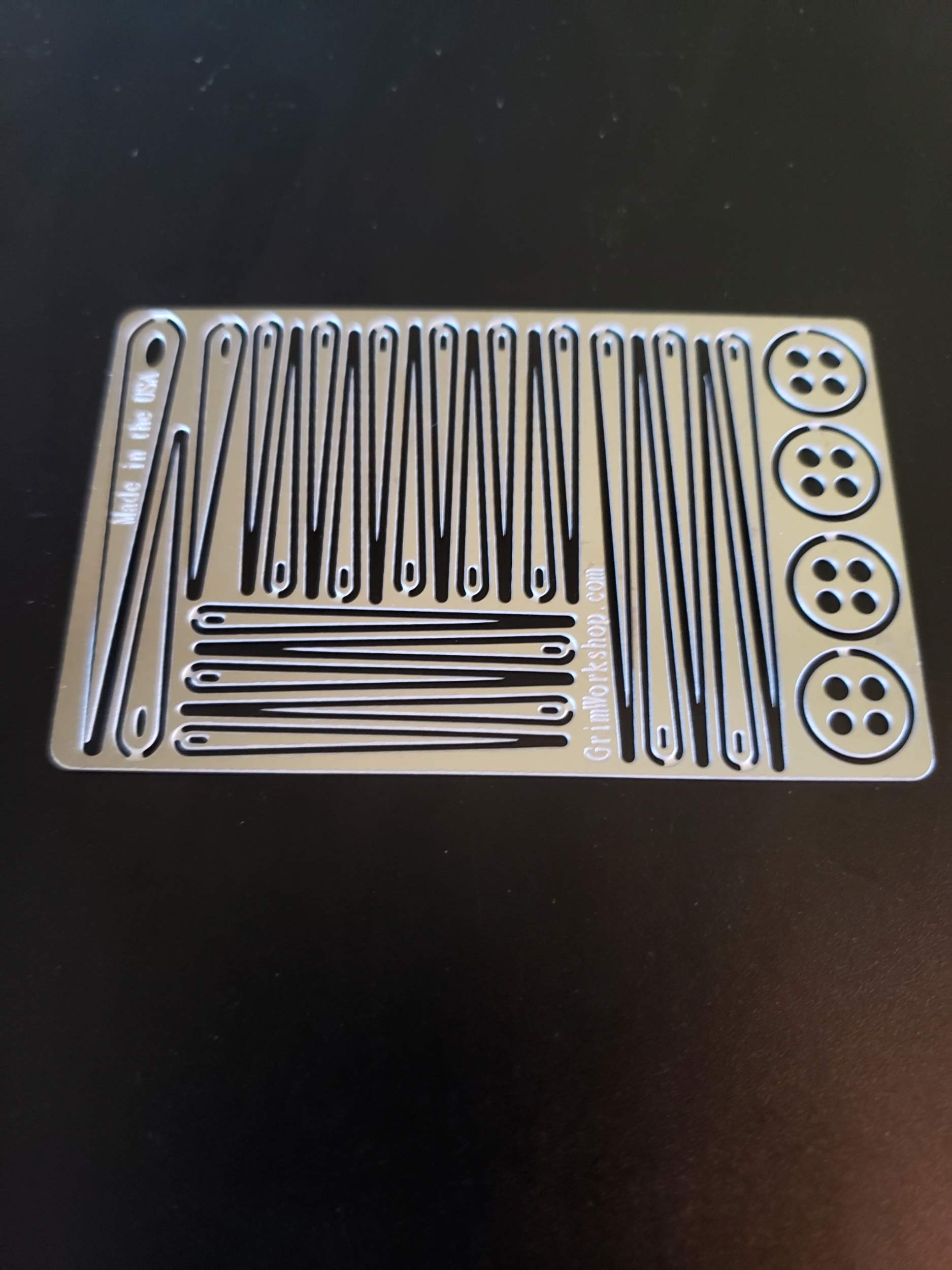 Grim Workshop Sewing Card materials-stainless-steel emphasizes durable, corrosion-resistant components
