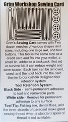 Grim Workshop Sewing Card tools-exposed shows easy access to needles and buttons