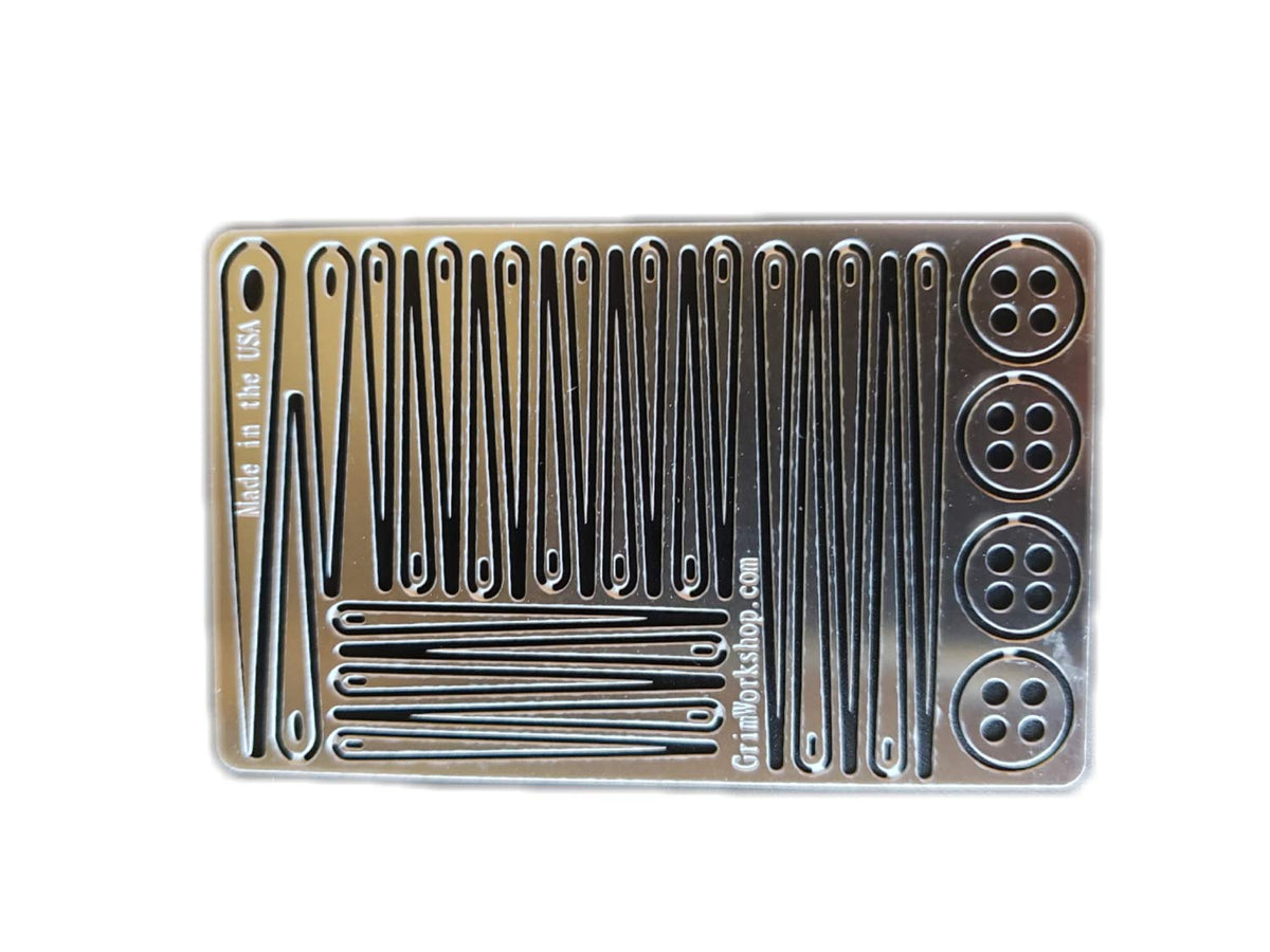Grim Workshop Sewing Card wallet-fit compact mending tool for on-the-go repairs