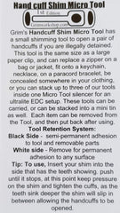 Grim Workshop tool retention system demonstrates semi-permanent adhesion for reusable workflow.