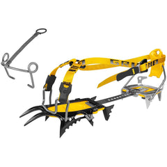 Grivel Air Tech Hybrid EVO crampons front view showing lightweight bindings for versatile trekking on mixed terrain
