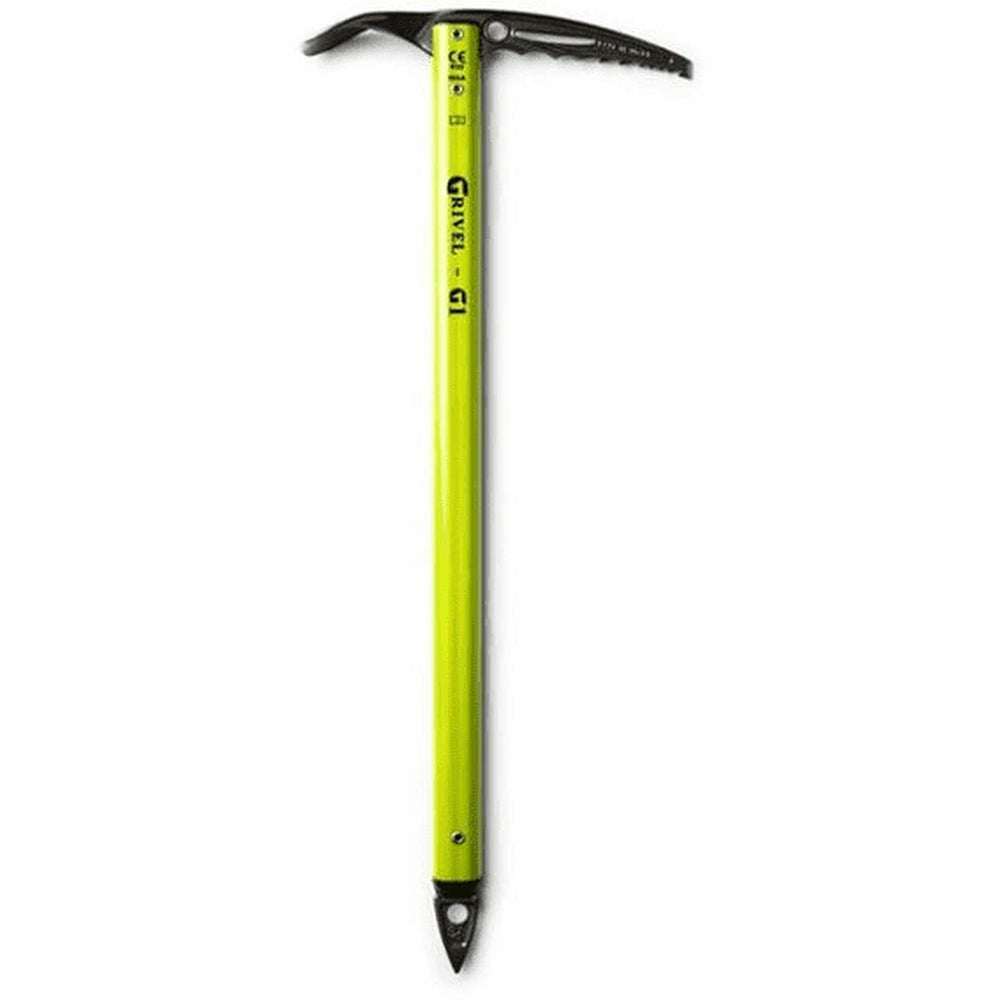 Grivel G1 hot-forged carbon steel spike penetrates snow in varied conditions.