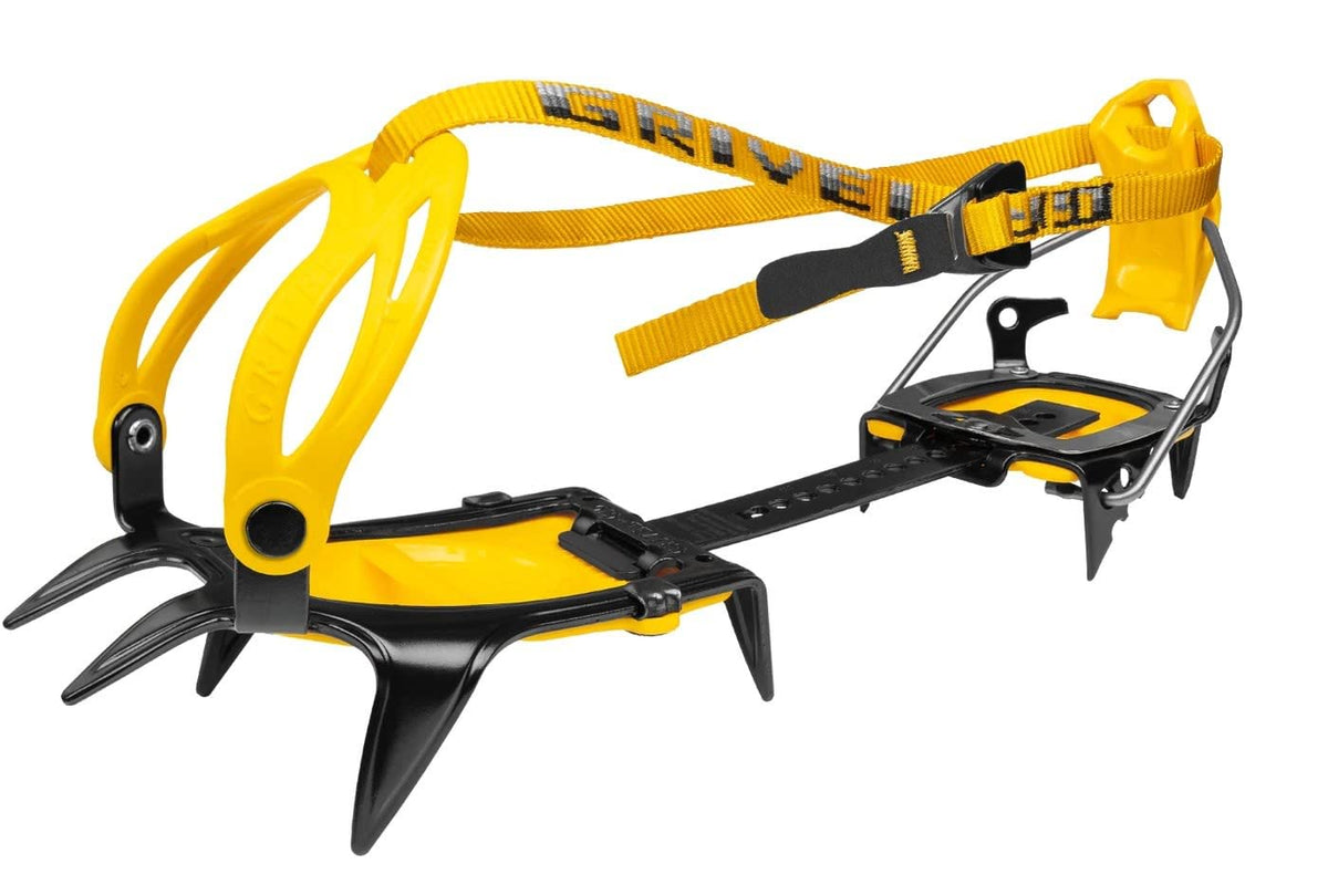 Grivel G10 New-Matic EVO Wide crampon on foot for alpine traction