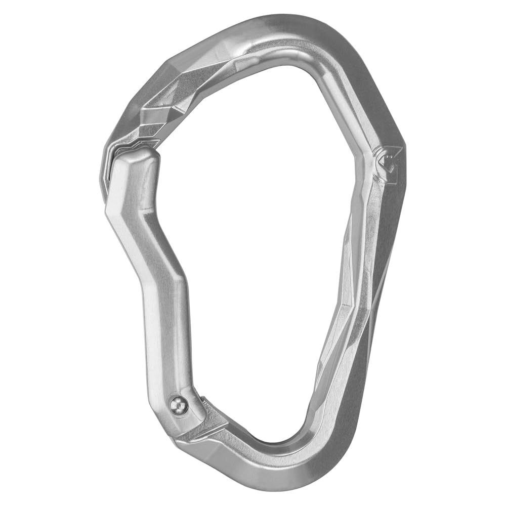 Grivel Stealth bent-gate carabiner with a large opening for easy sport-climbing clipping