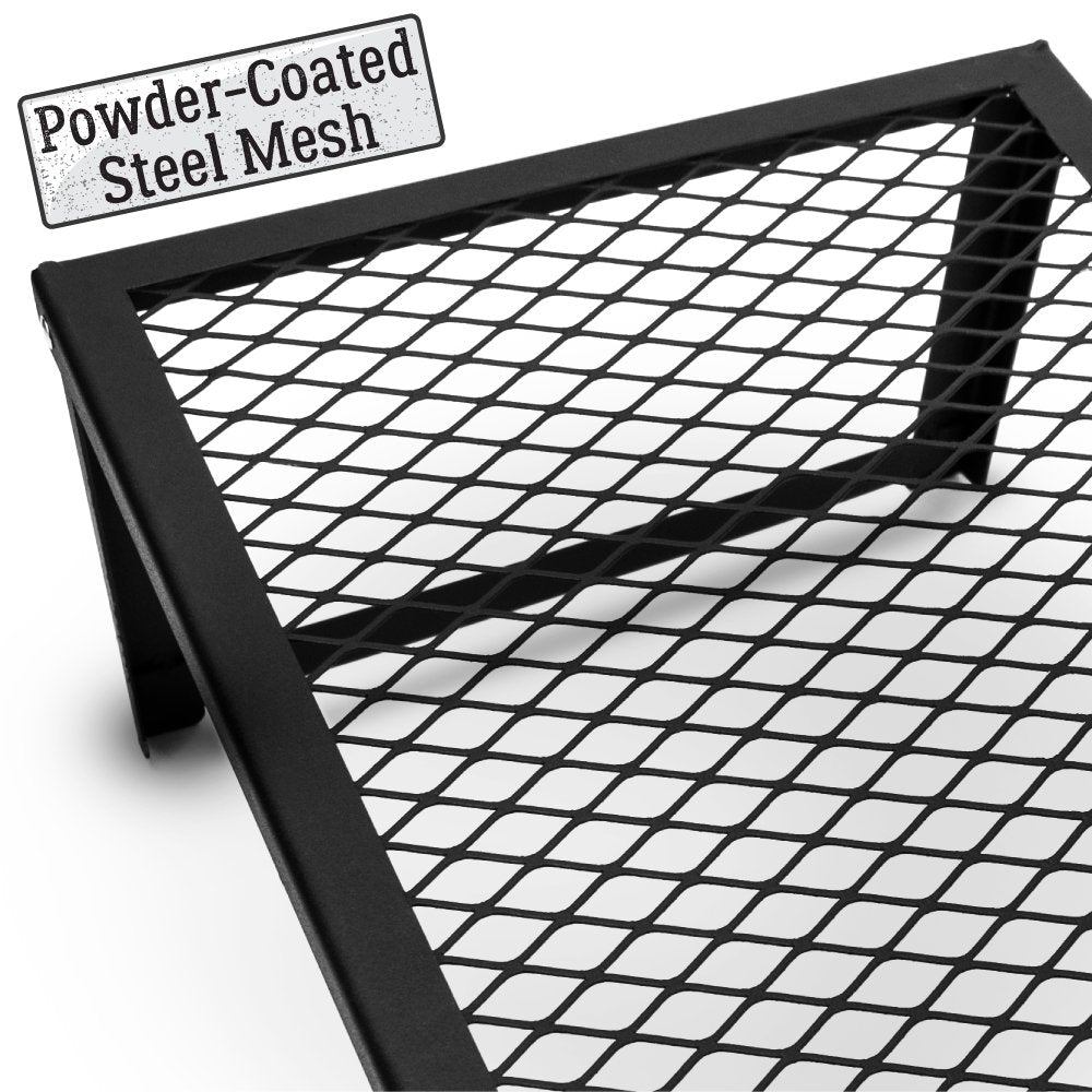 Grizzly Peak grill folded for compact storage after use.
