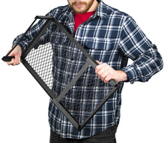 Grizzly Peak powder-coated steel frame detail highlighting durability.
