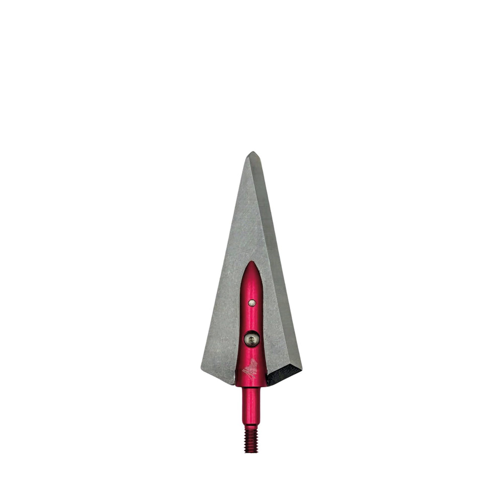 GRIZZLYSTIK Overkill Samurai broadhead razor-edge close-up for precise field use.