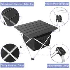 Grope table on sand at the beach demonstrates portability and quick setup