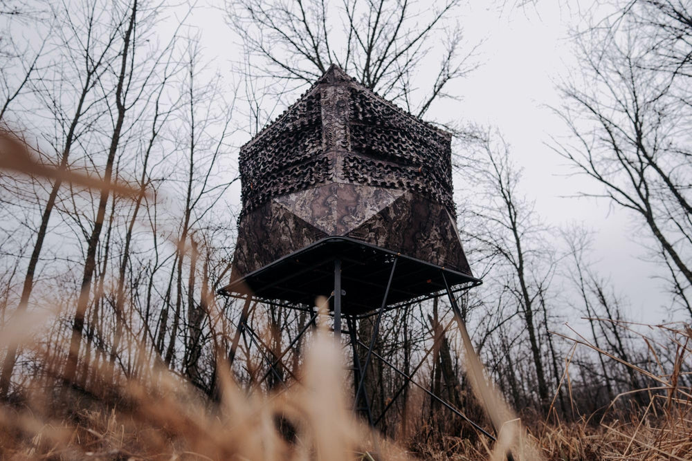 Not included ground blind shown for reference