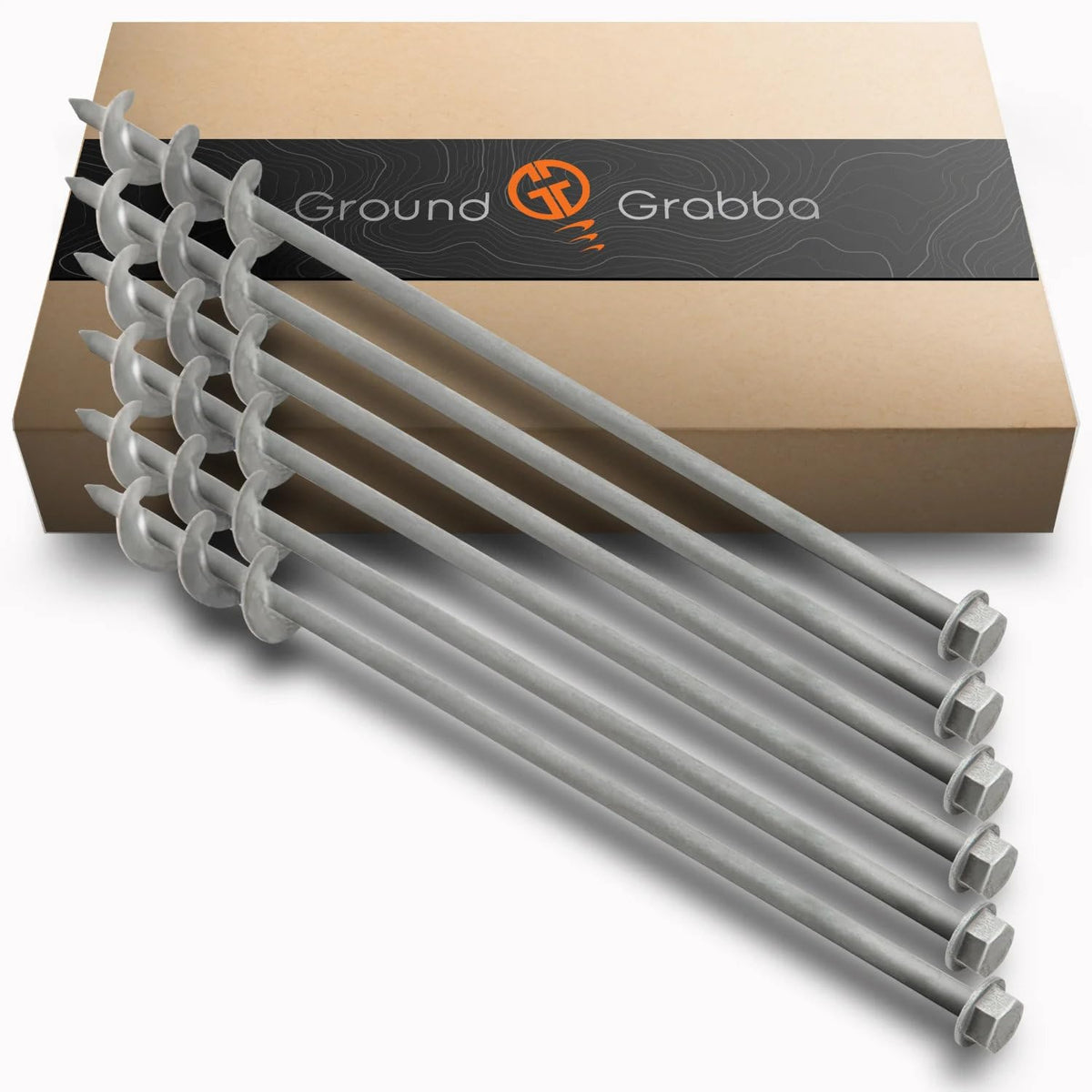 GroundGrabba Pro II stake installed in sand for quick anchoring