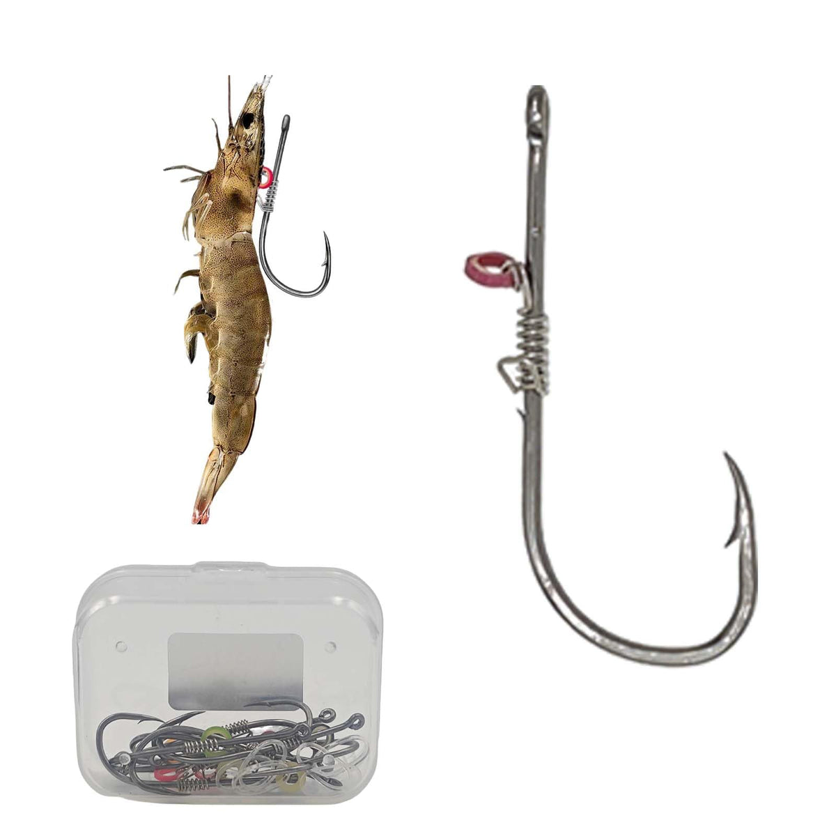 GRSECPO live shrimp fixed hook close-up
