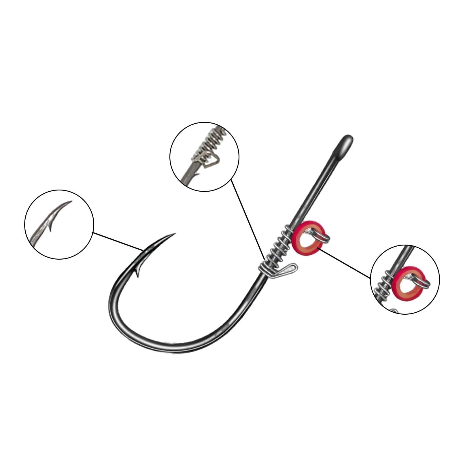 Carbon steel rust-resistant shrimp hooks for saltwater and freshwater