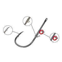 Carbon steel rust-resistant shrimp hooks for saltwater and freshwater