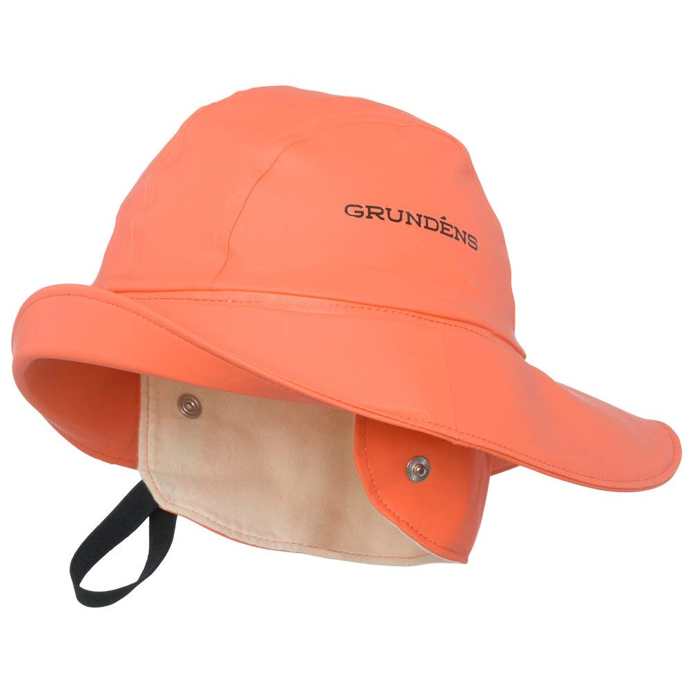 Grundéns Sandhamn 21 Fishing Hat in orange, size X-Large, with extra-wide brim
