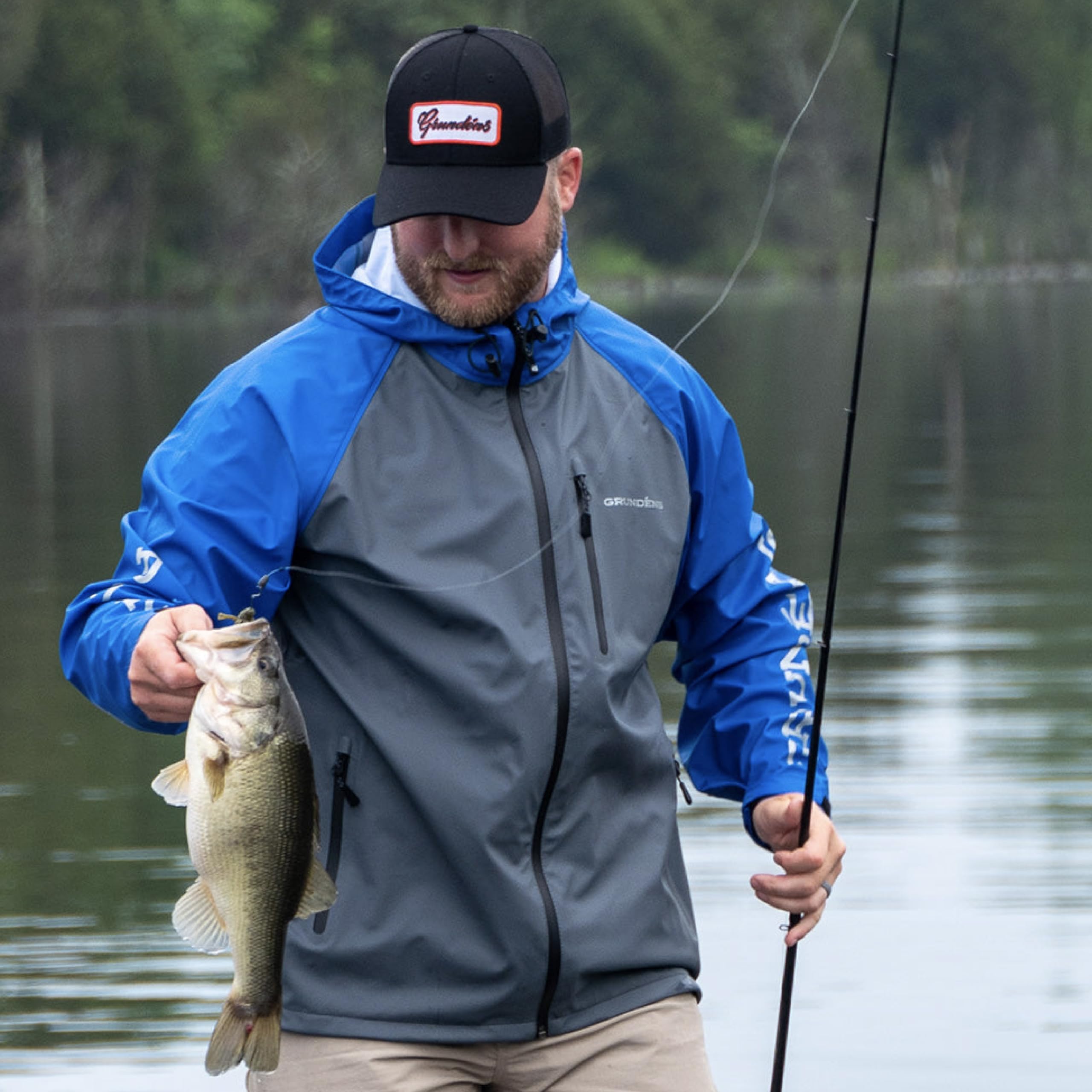 Grundéns Tourney Jacket packable design shown for easy travel and storage.