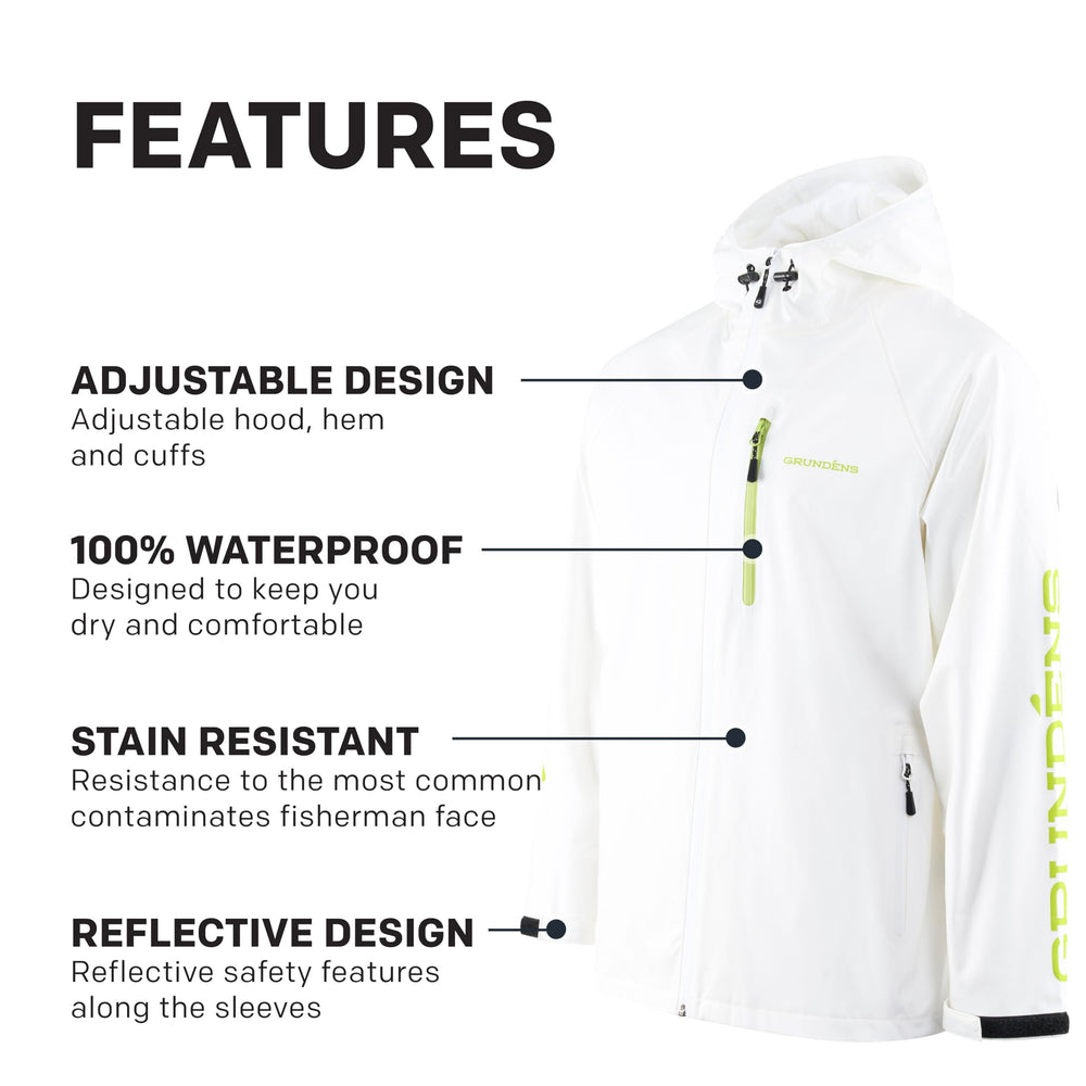 Grundéns Tourney Jacket reflective elements enhance visibility in low light.