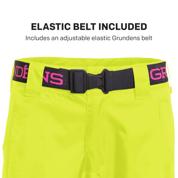 Grundéns Women's Weather Watch Pant in Hi-Vis Yellow improves visibility on the water.