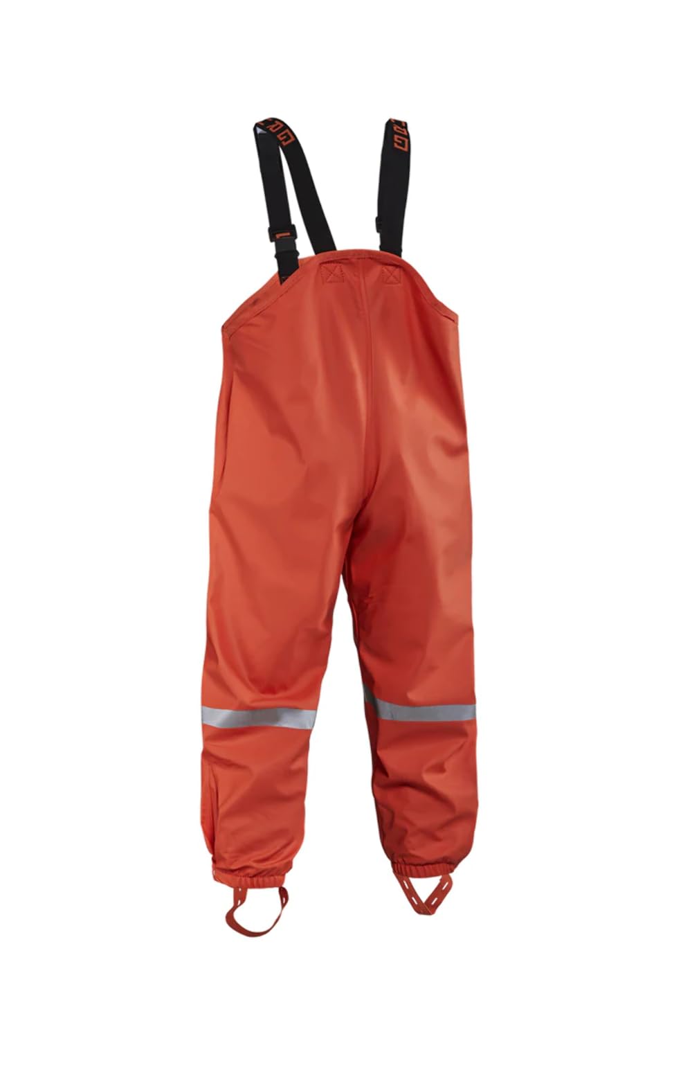 Grundéns Zenith 294 Children's Fishing Bib Pants, orange, size 2 years, side view