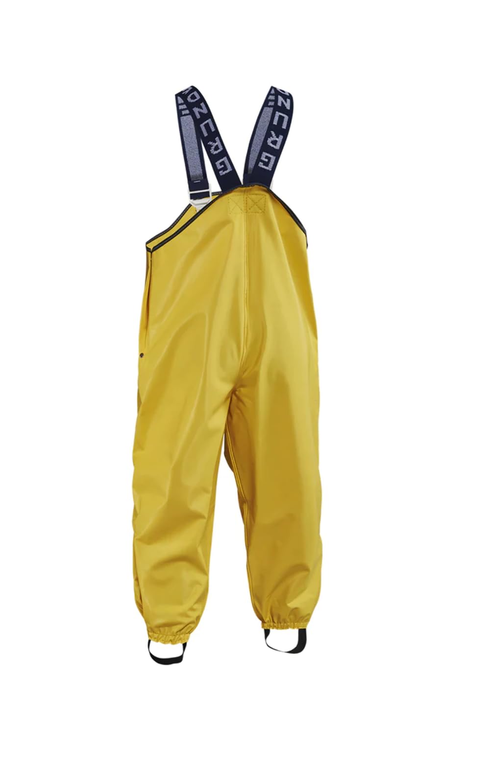 Retro reflective stripes on orange Grundéns Zenith 294 fishing bib pants