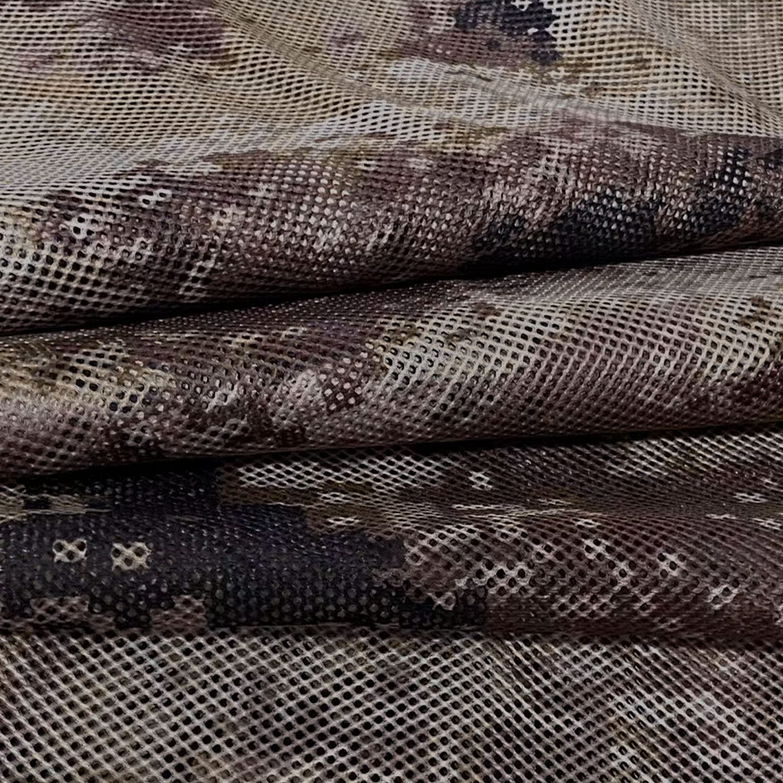 GRVCN camo burlap blind in forest setting demonstrates glare-free concealment for stealthy hunting.