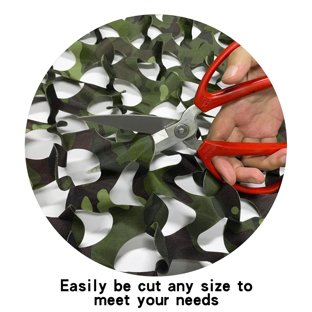 GRVCN camo netting 3D leaf pattern blends with natural surroundings.