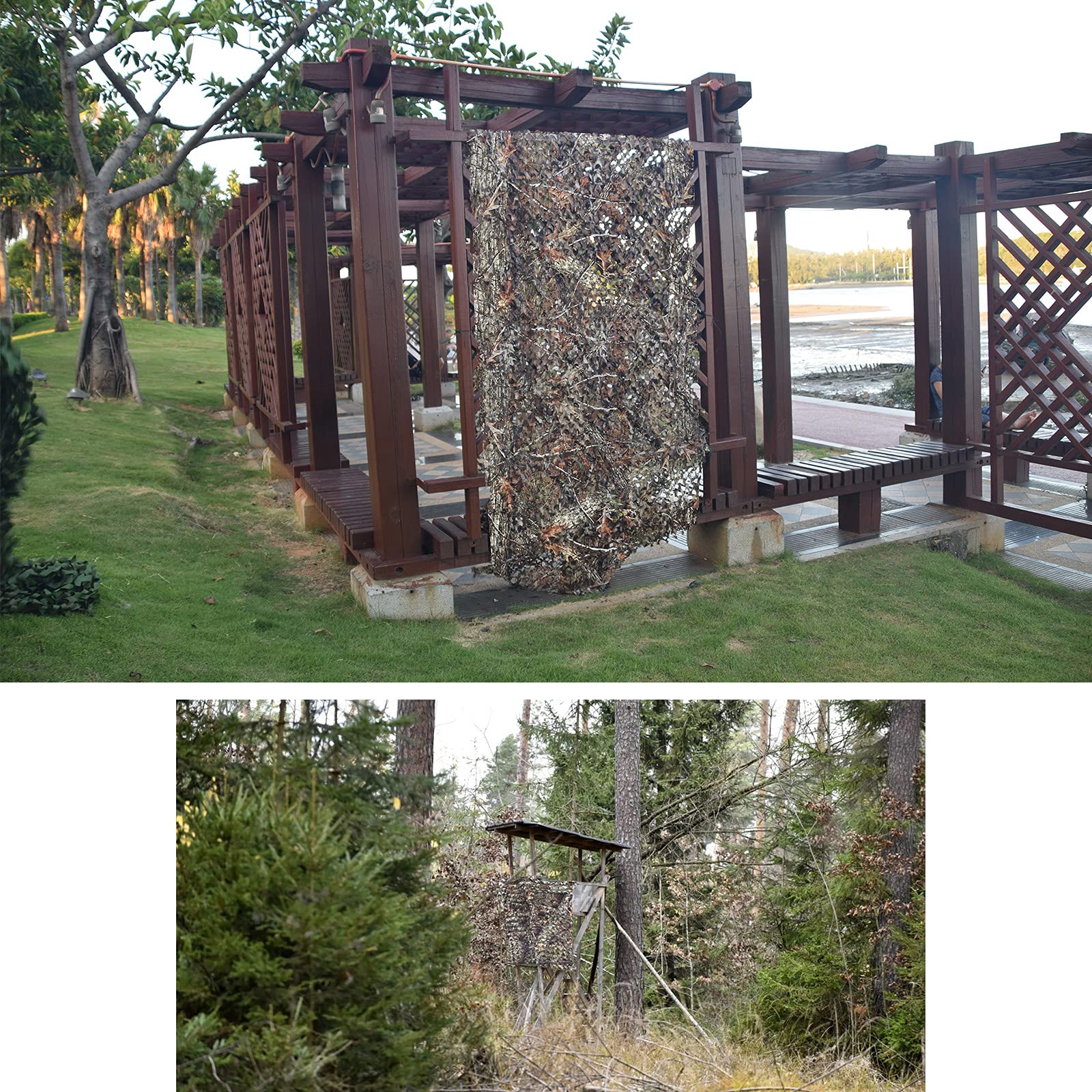 GRVCN camo netting cut-to-size cable-tie ready paneling option for custom setups.