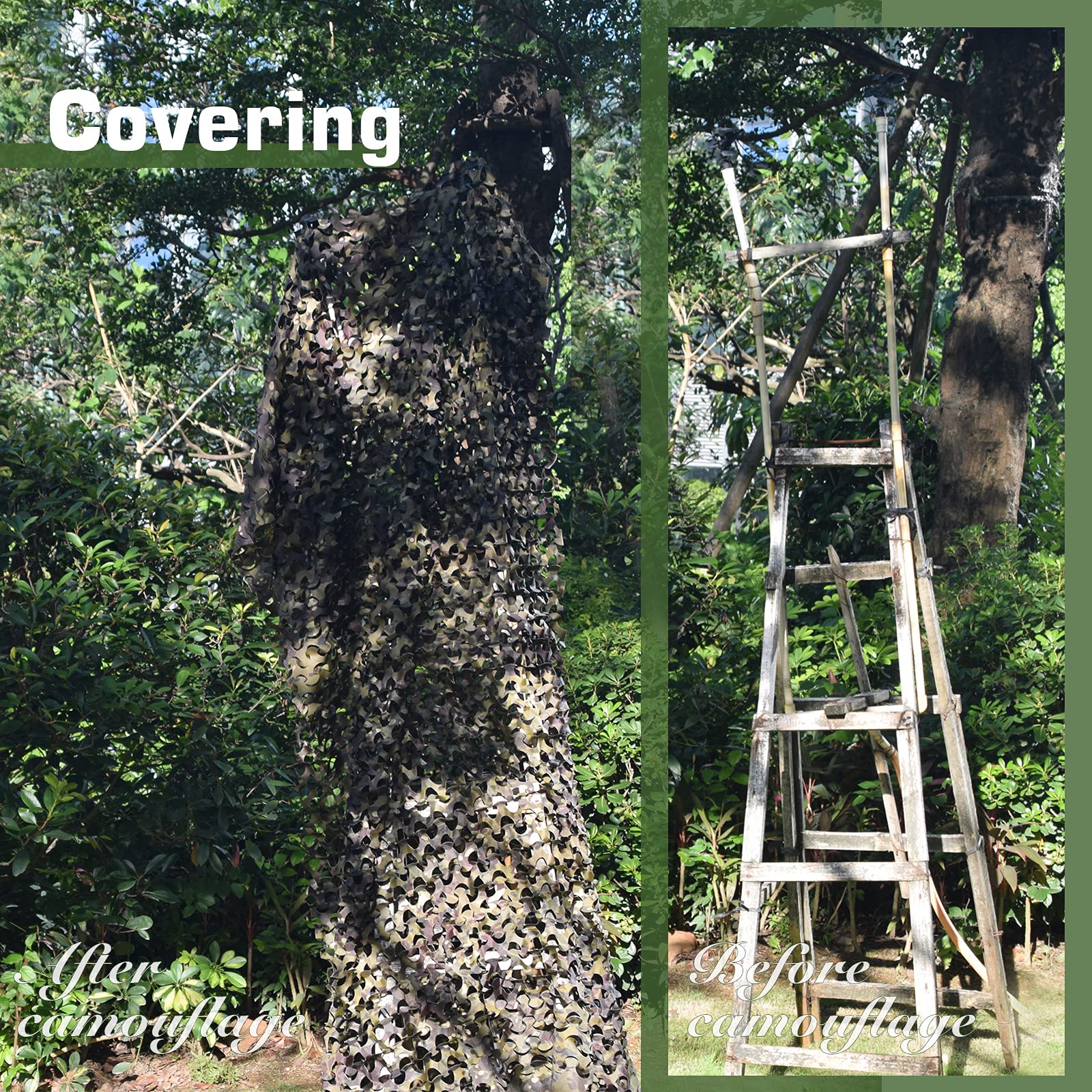GRVCN camo netting supports multiple uses from hunting to home decor.