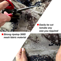 GRVCN camo burlap is silent and soft, reducing noise during setup and positioning.