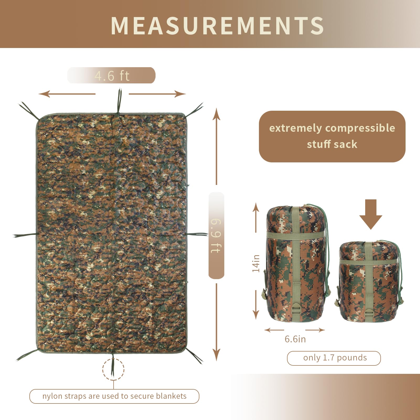 GRVCN compact stuff sack enables extreme compression for backpacking.