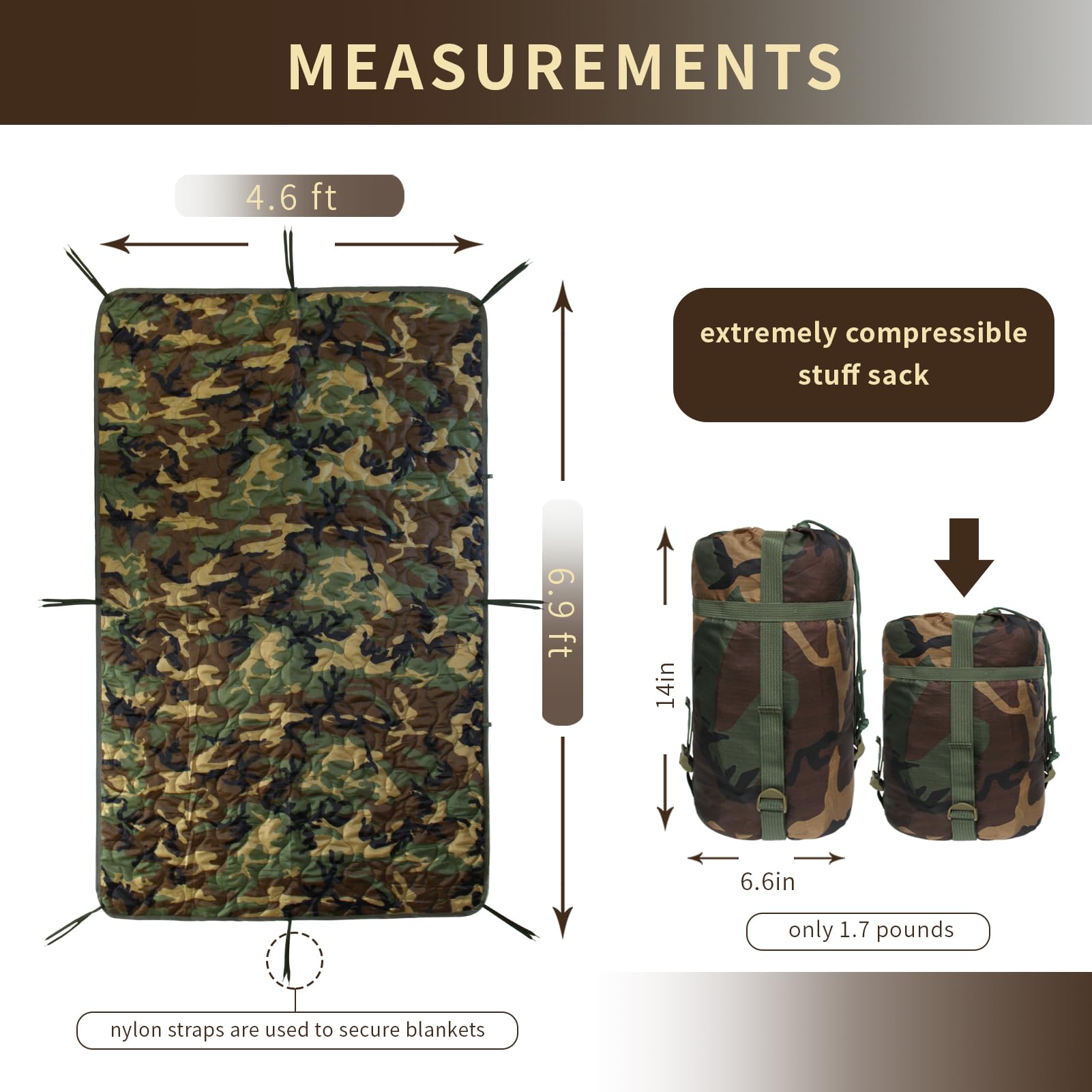 GRVCN military-blanket-as-sleeping-bag highlights sleeping comfort on trail.