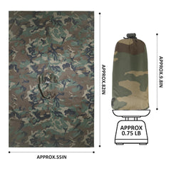 GRVCN rain poncho with 8 double-sided snaps for modular shelter setup