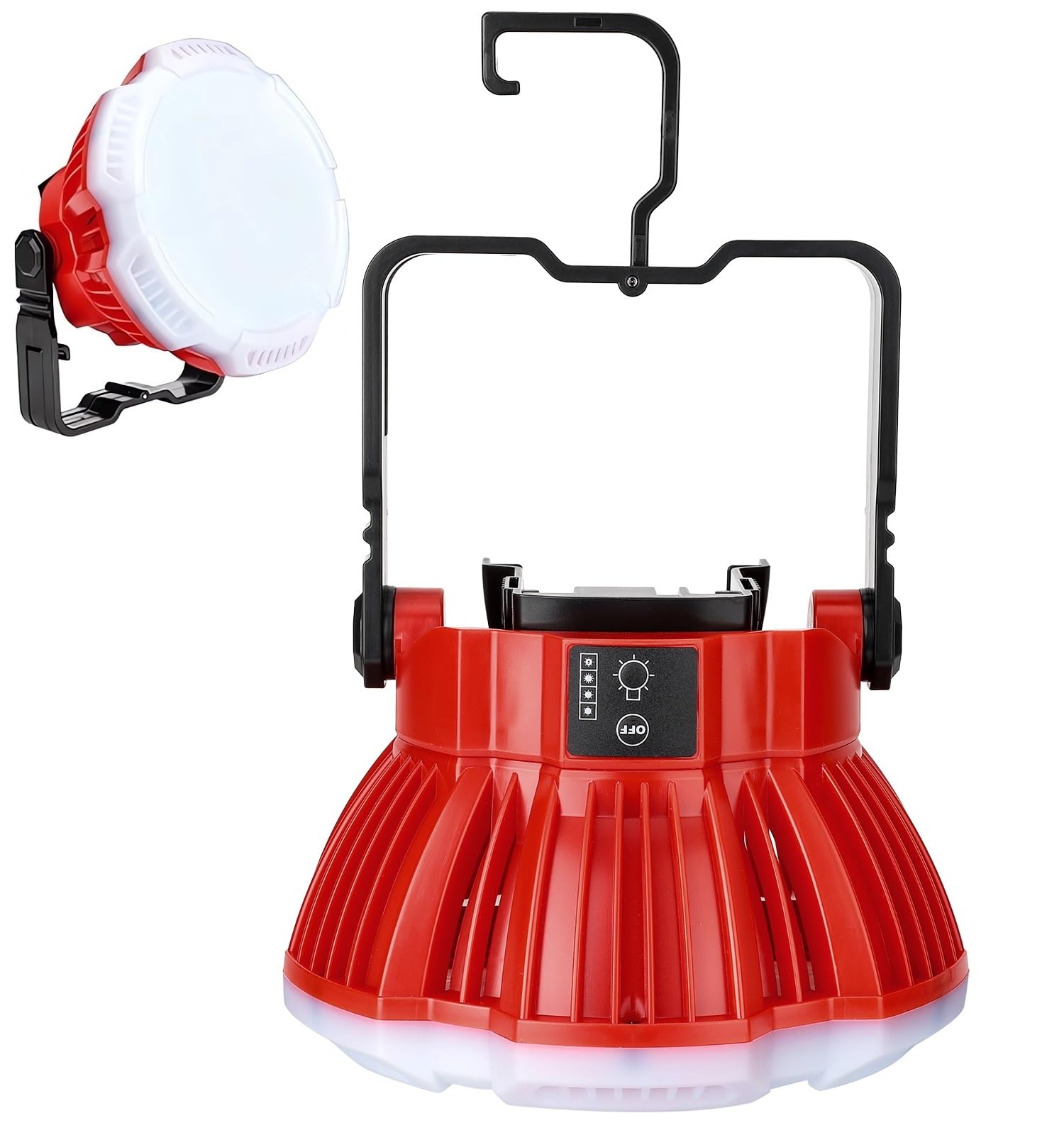 GRVODFRTA LED camping lantern with Milwaukee 18V compatibility for reliable outdoor light.
