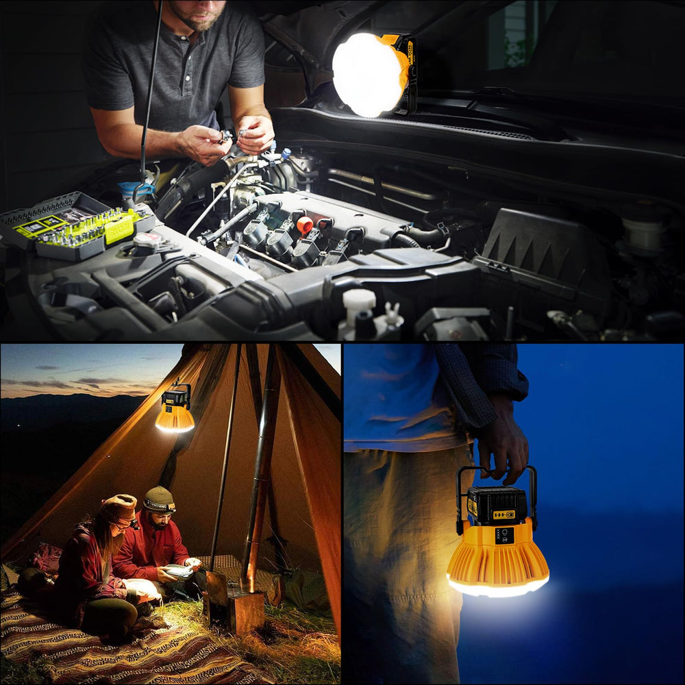 GRVODFRTA 2400LM LED lamp supports SOS and multiple brightness modes.