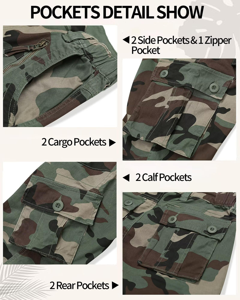GSGGIG womens cargo pants back-pocket-closure demonstrates secure storage.