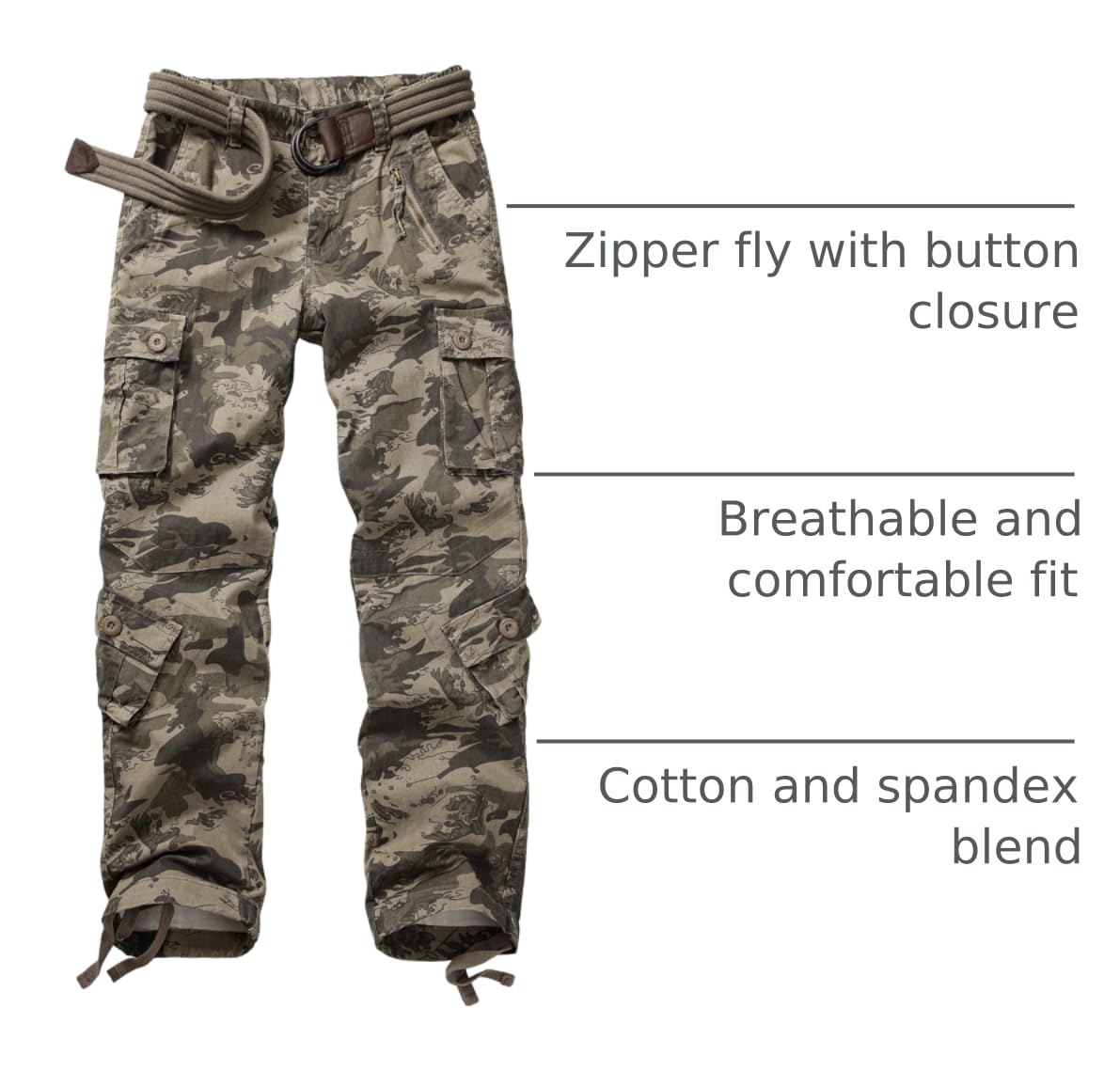 GSGGIG Womens Cargo Pants back pocket emphasizes secure storage during activities